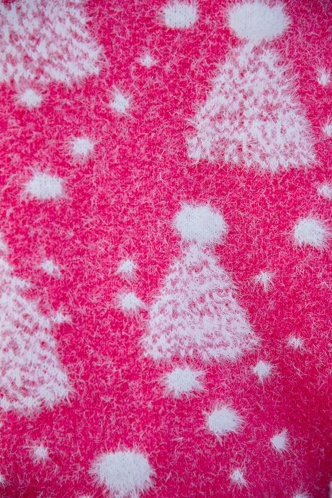 Season's Greetings Pink Fuzzy Christmas Tree Sweater FINAL SALE sold by Pink Lily product image thumbnail 3