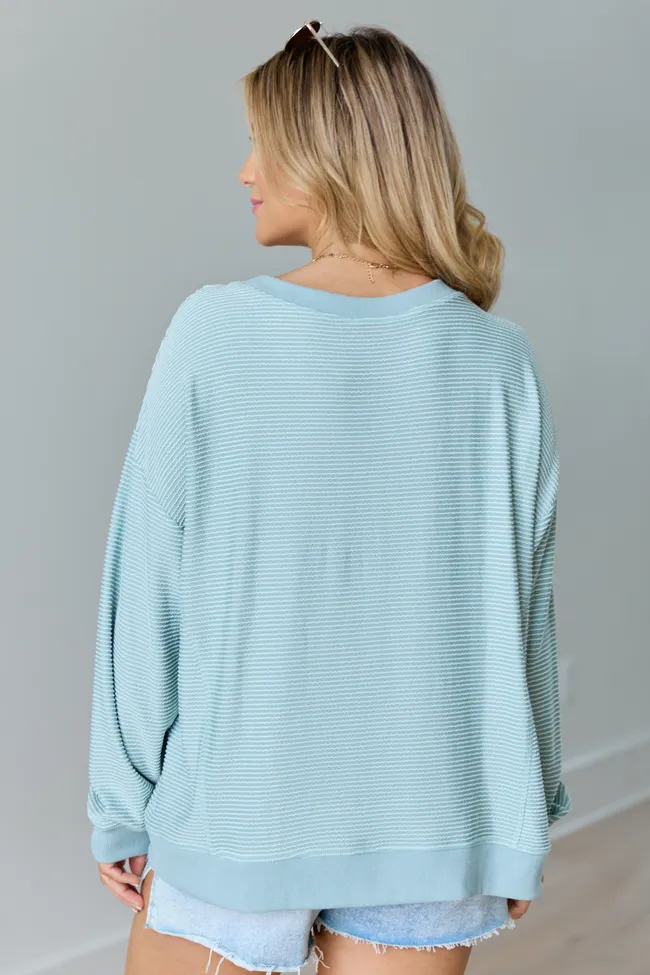 Melanie Green Striped Pullover FINAL SALE sold by Pink Lily product image thumbnail 5
