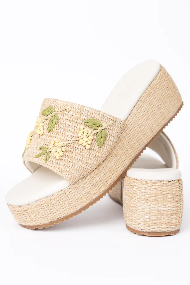 Taniya Yellow Floral Platform Sandal sold by Pink Lily product image thumbnail 3
