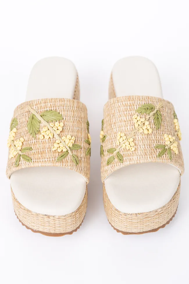 Taniya Yellow Floral Platform Sandal sold by Pink Lily product image thumbnail 4