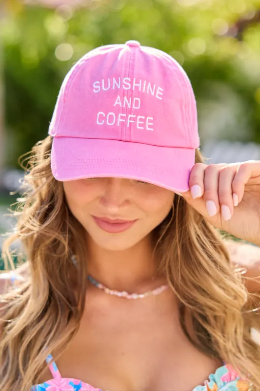 Sunshine And Coffee Pink Hat sold by Pink Lily