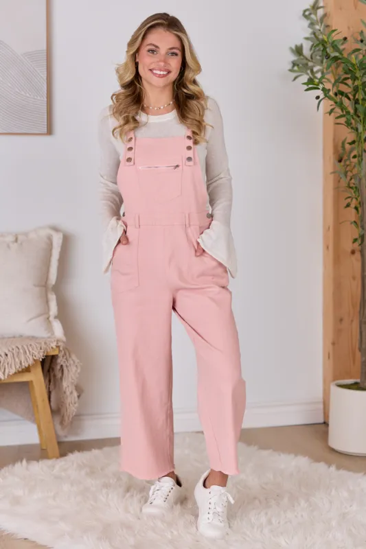 Meilani Pink Overalls FINAL FINAL SALE made by Pink Lily
