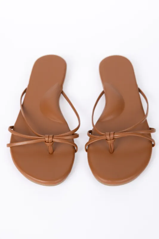 Landry Brown Flip Flops sold by Pink Lily