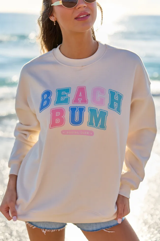 Beach Bum Cream Graphic Sweatshirt sold by Pink Lily product image thumbnail 2
