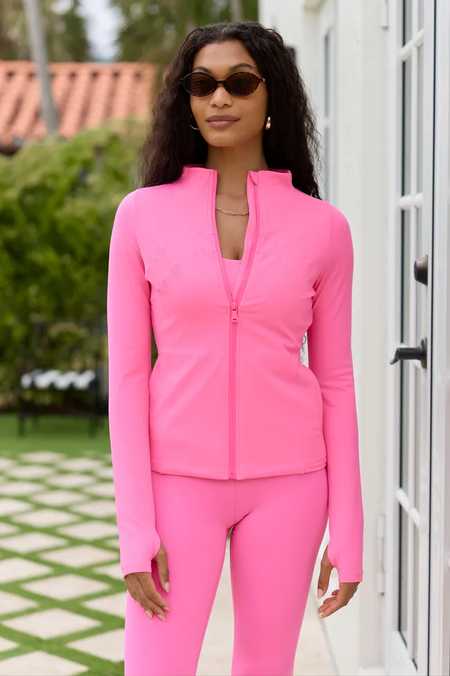 Active State Bubblegum Heat Pink Jacket FINAL SALE sold by Pink Lily product image thumbnail 3