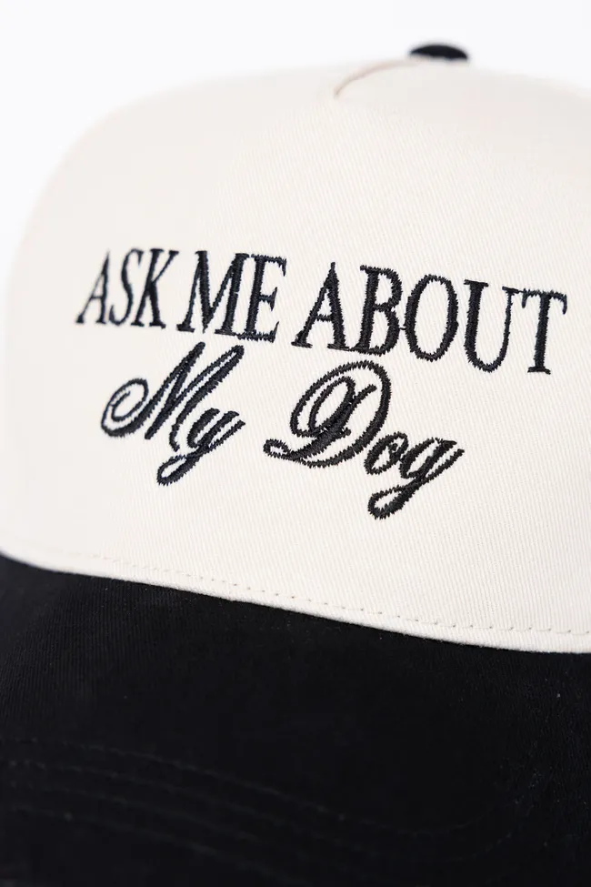 Ask Me About My Dog Black Trucker Hat sold by Pink Lily product image thumbnail 2