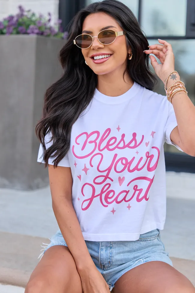 Bless Your Heart White Women's Boxy Graphic Tee sold by Pink Lily product image thumbnail 2