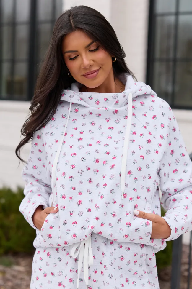 Jolie Pink Floral Hoodie sold by Pink Lily