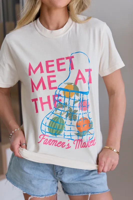 Farmer's Market Ivory Graphic Tee sold by Pink Lily