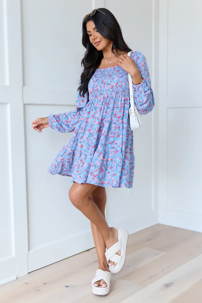 Gloria Blue Floral Dress sold by Pink Lily product image thumbnail 2