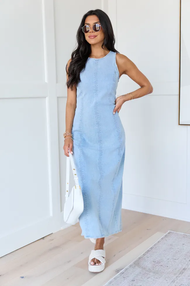 Blaze Denim Maxi Dress FINAL SALE sold by Pink Lily product image thumbnail 2