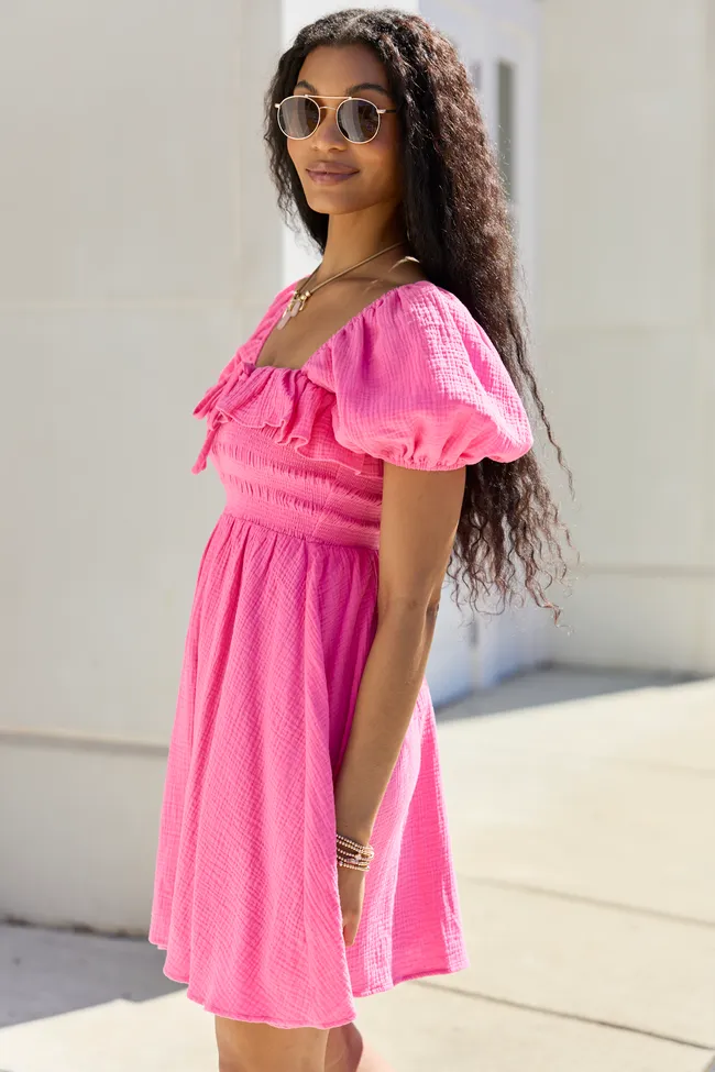 Monica Pink Smocked Top Dress sold by Pink Lily product image thumbnail 4