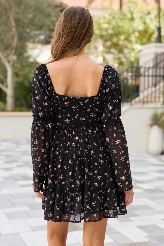 Winslow Black Floral Dress SALE sold by Pink Lily product image thumbnail 5