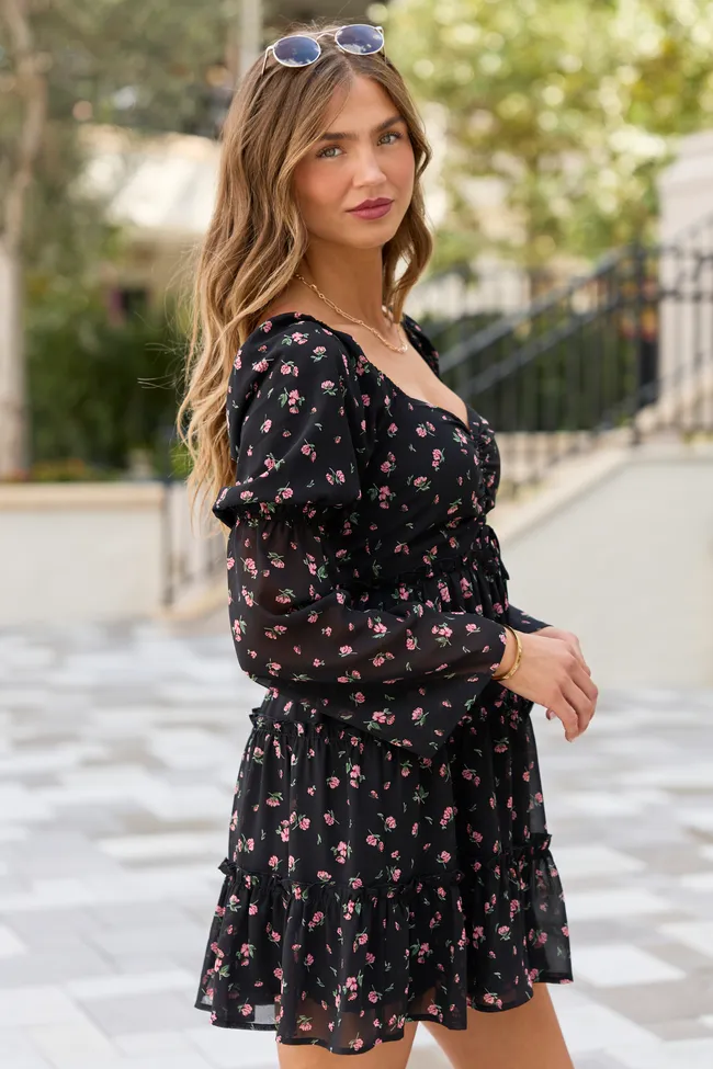 Winslow Black Floral Dress SALE sold by Pink Lily product image thumbnail 4