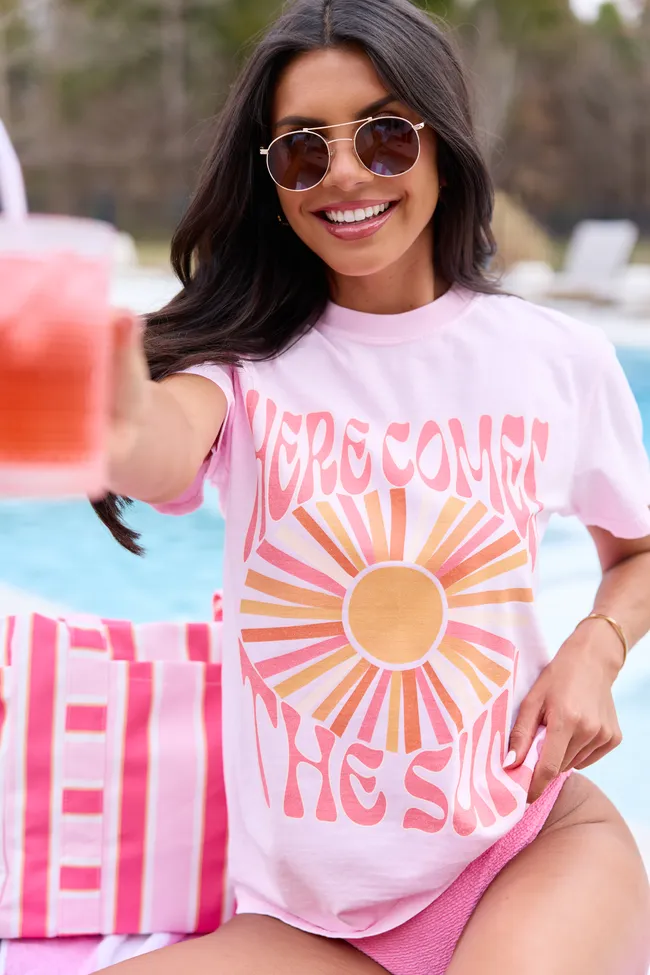 GWP - Here Comes The Sun Light Pink Graphic Tee sold by Pink Lily product image thumbnail 4