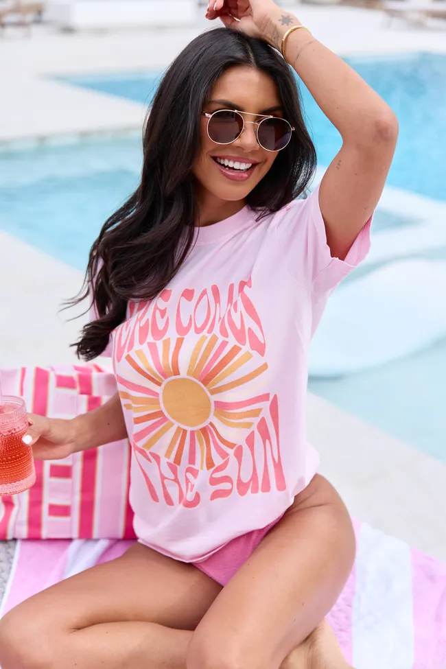 GWP - Here Comes The Sun Light Pink Graphic Tee sold by Pink Lily product image thumbnail 5