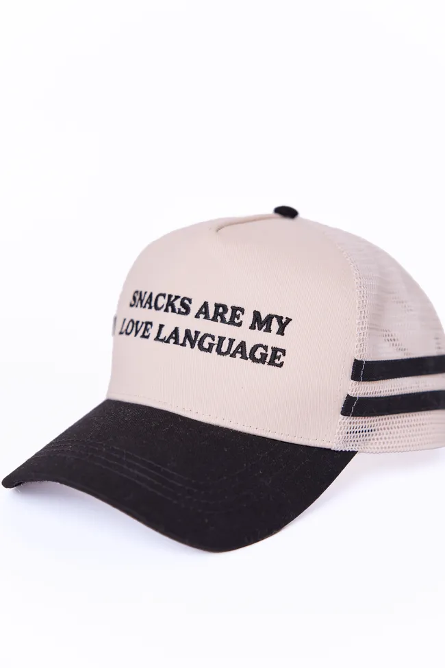 Snacks Are My Love Language Trucker Hat sold by Pink Lily product image thumbnail 5