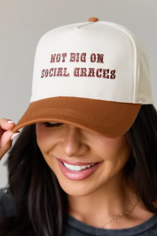 Not Big On Social Graces Trucker Hat sold by Pink Lily