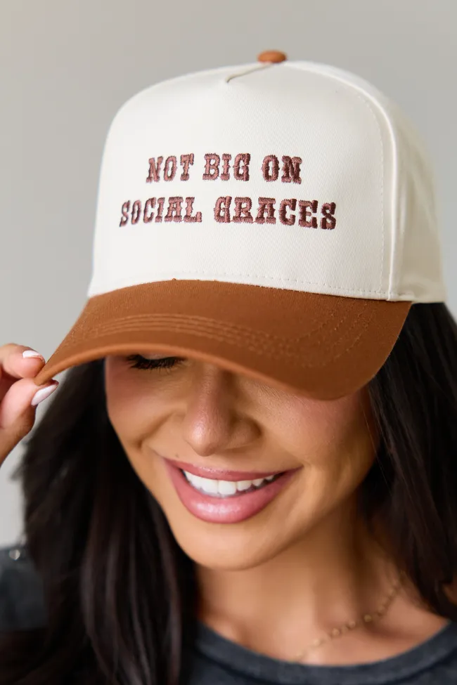 Not Big On Social Graces Trucker Hat sold by Pink Lily