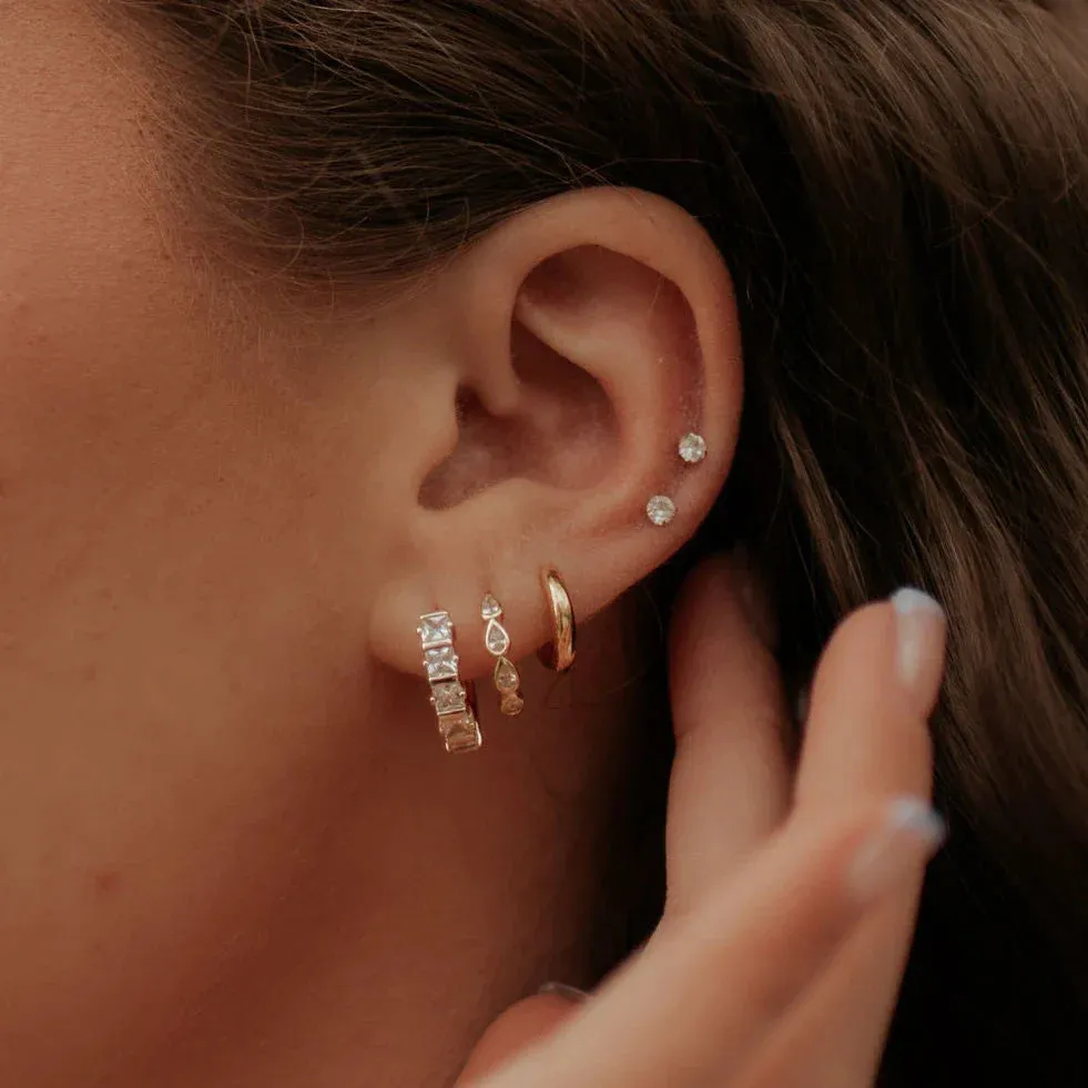 May Raindrop Hoop Earrings sold by Pink Lily product image thumbnail 4