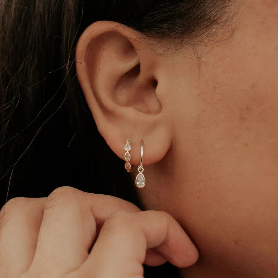 May Raindrop Hoop Earrings sold by Pink Lily product image thumbnail 2