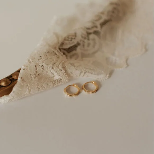 Lola Floral Hoop Earrings sold by Pink Lily product image thumbnail 4