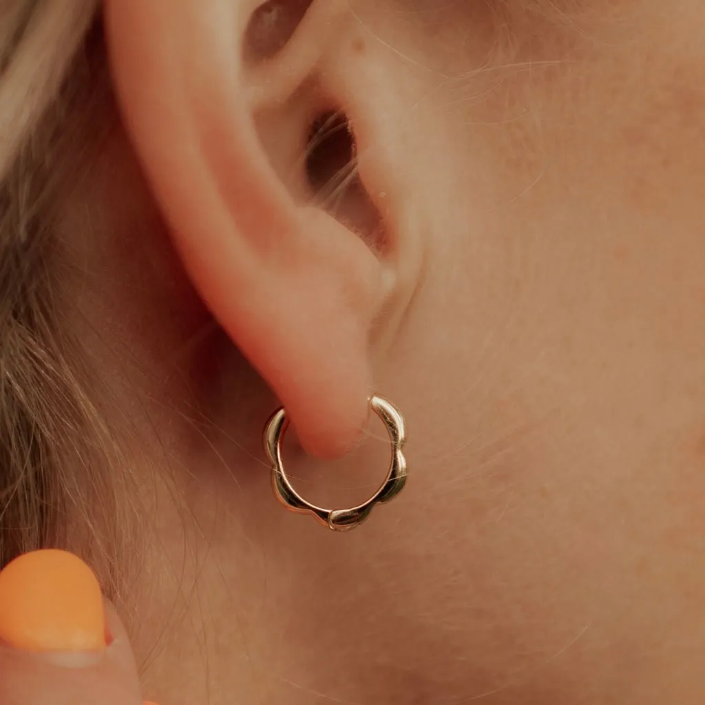 Lola Floral Hoop Earrings sold by Pink Lily