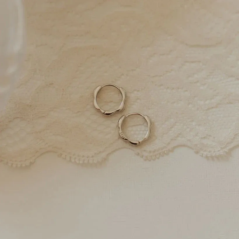 Lola Floral Hoop Earrings sold by Pink Lily product image thumbnail 5