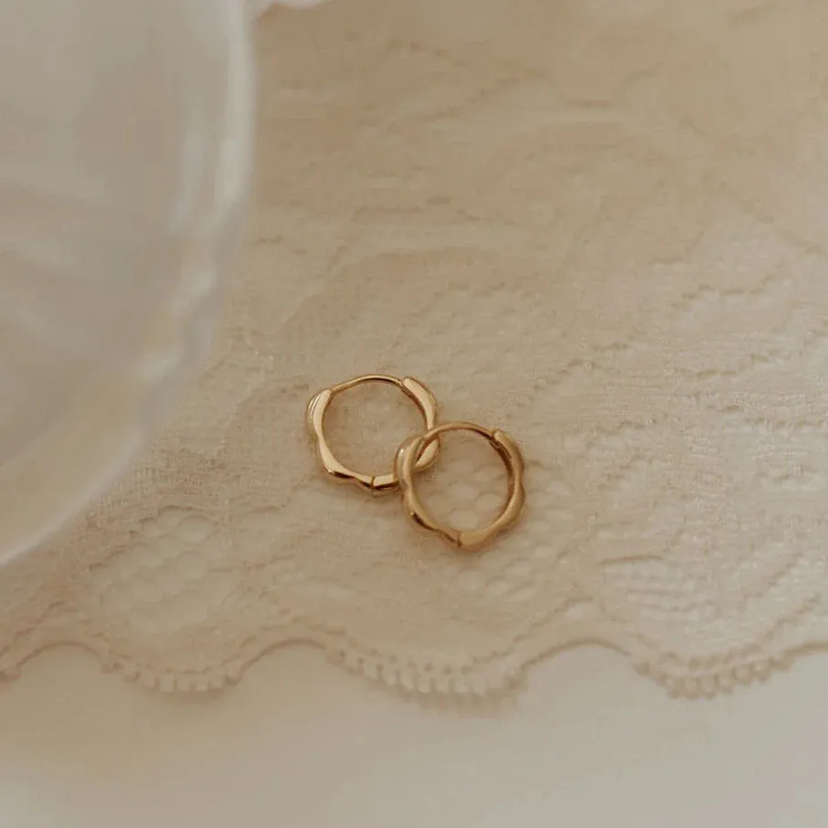 Lola Floral Hoop Earrings sold by Pink Lily product image thumbnail 2