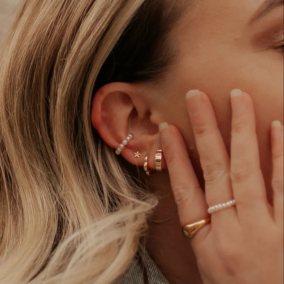 Lola Floral Hoop Earrings sold by Pink Lily product image thumbnail 3