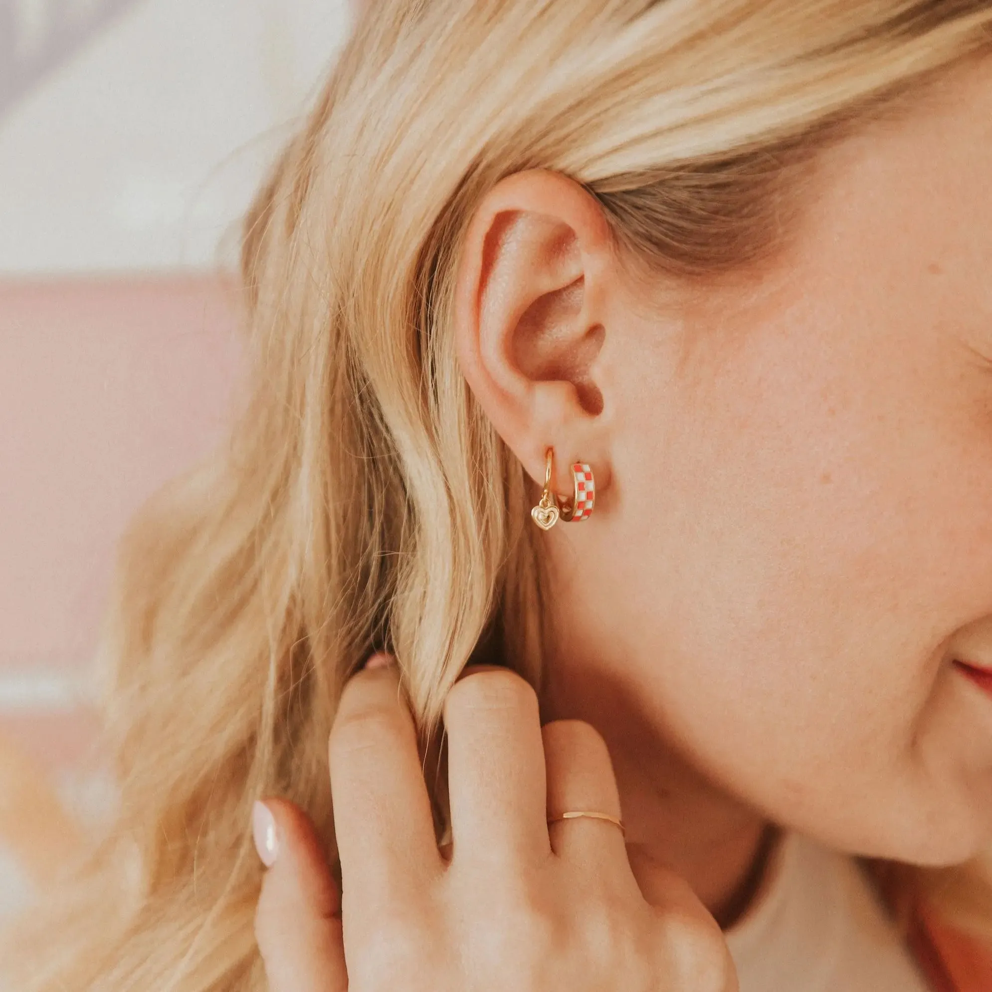 Lovestruck Heart Hoop Earrings sold by Pink Lily product image thumbnail 5