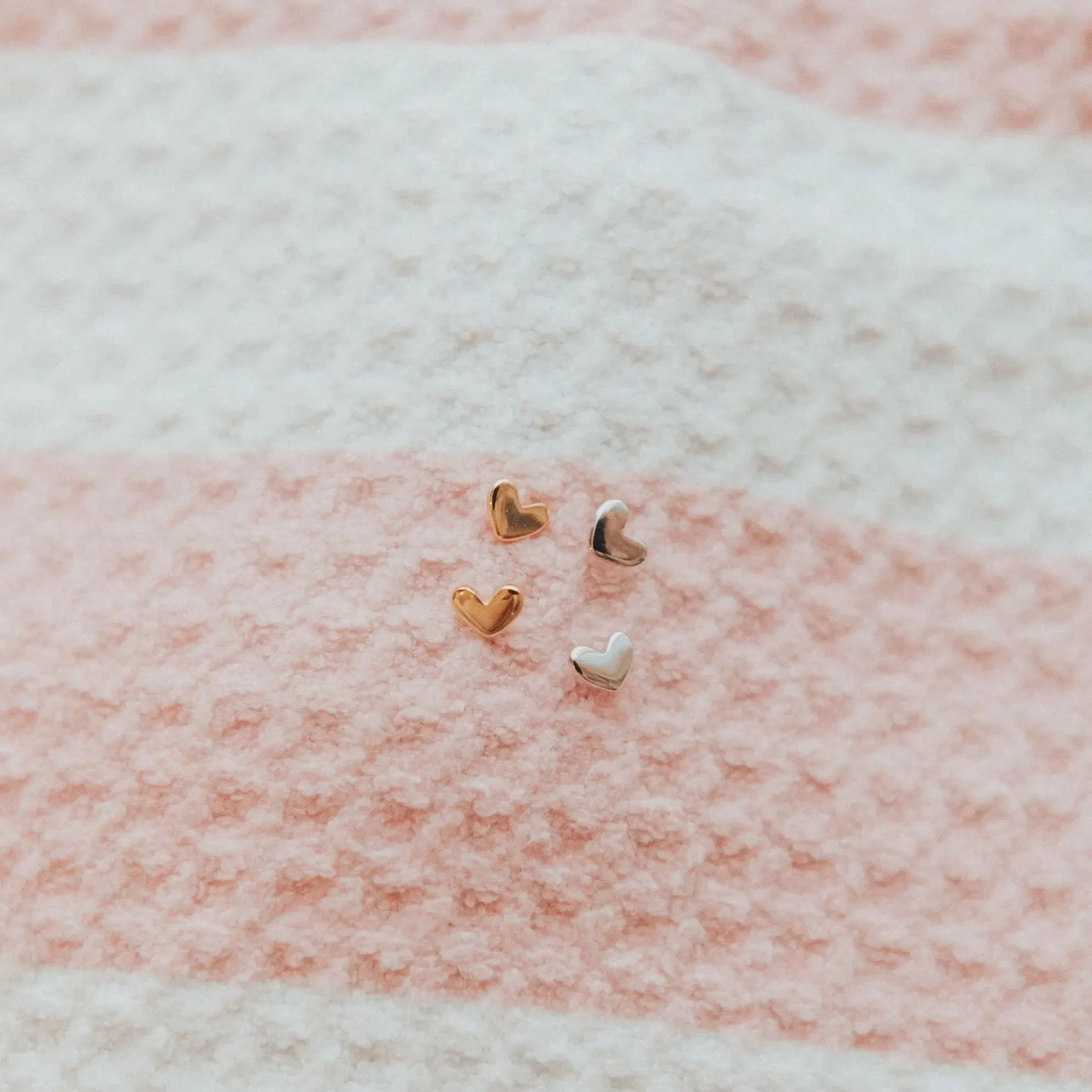 Mini Heart Stud Earrings sold by Pink Lily
