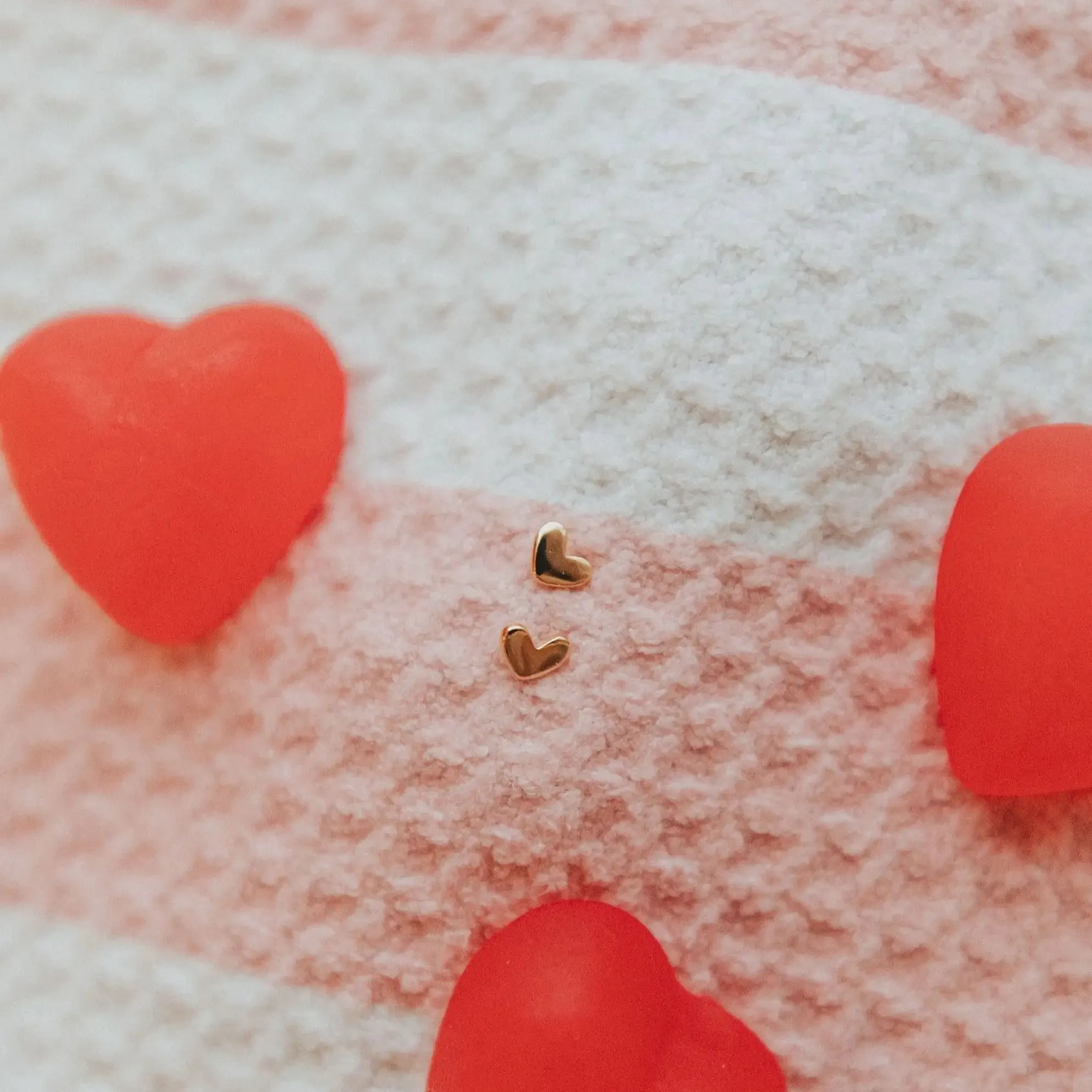 Mini Heart Stud Earrings sold by Pink Lily product image thumbnail 4