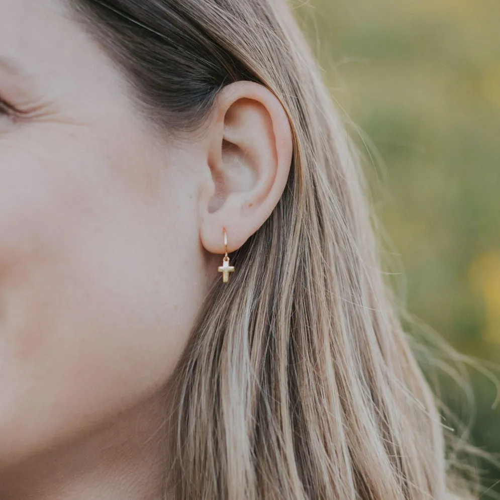 Cross Hoop Earrings sold by Pink Lily product image thumbnail 2