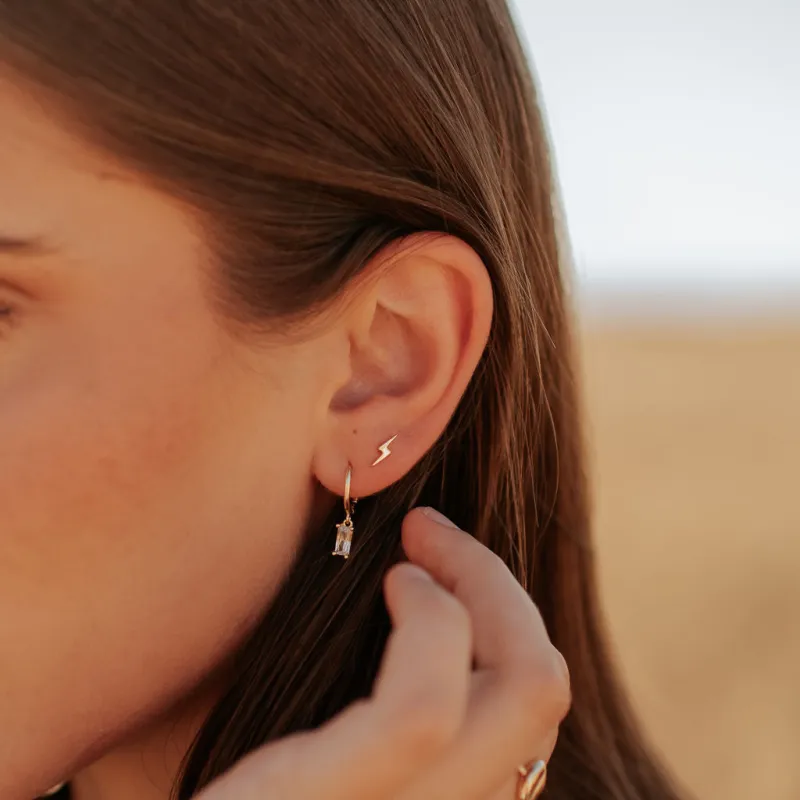 Lightning Stud Earrings made by Pink Lily