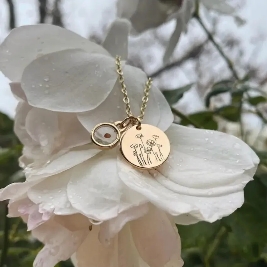 Poppy Necklace with Mustard Seed sold by Pink Lily product image thumbnail 2