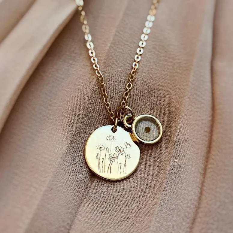 Poppy Necklace with Mustard Seed sold by Pink Lily product image thumbnail 3