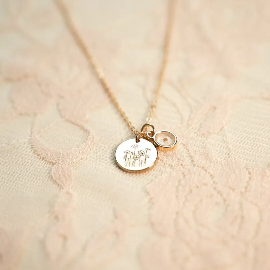 Poppy Necklace with Mustard Seed sold by Pink Lily product image thumbnail 4