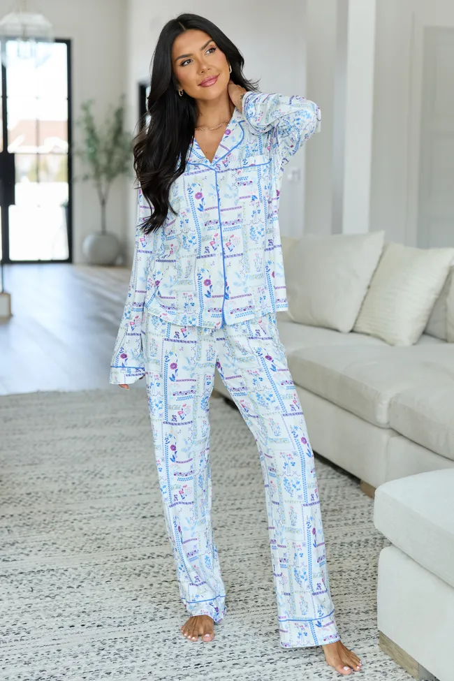 Cozy Crush Pajama Pants - Botanical Bliss sold by Pink Lily