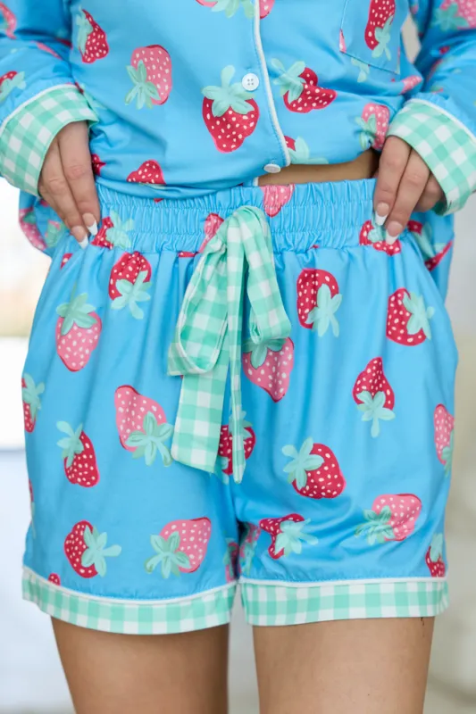 Cozy Crush Pajama Shorts - Berry Bliss DOORBUSTER made by Pink Lily
