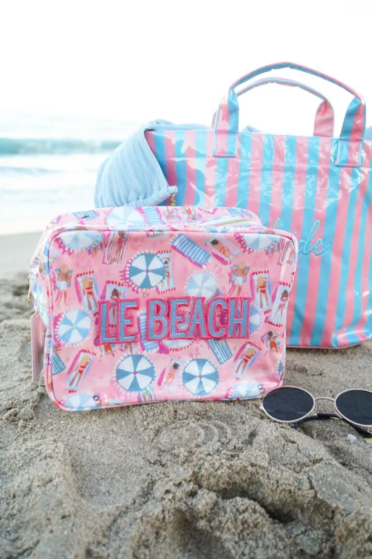 KenzKustomz Pink Beach Clear Coat XL Bag - Le Beach made by Pink Lily