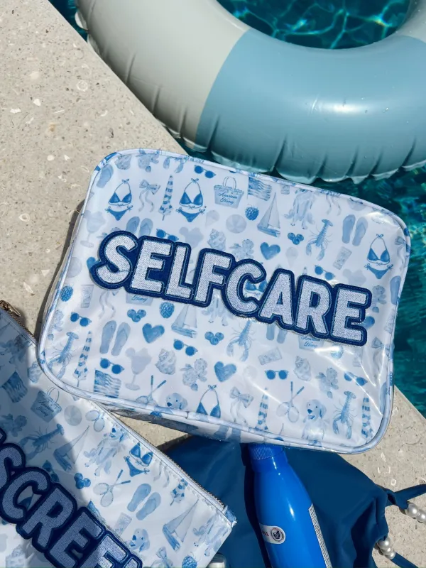 KenzKustomz Blue Americana Clear Coat XL Bag - Self Care made by Pink Lily