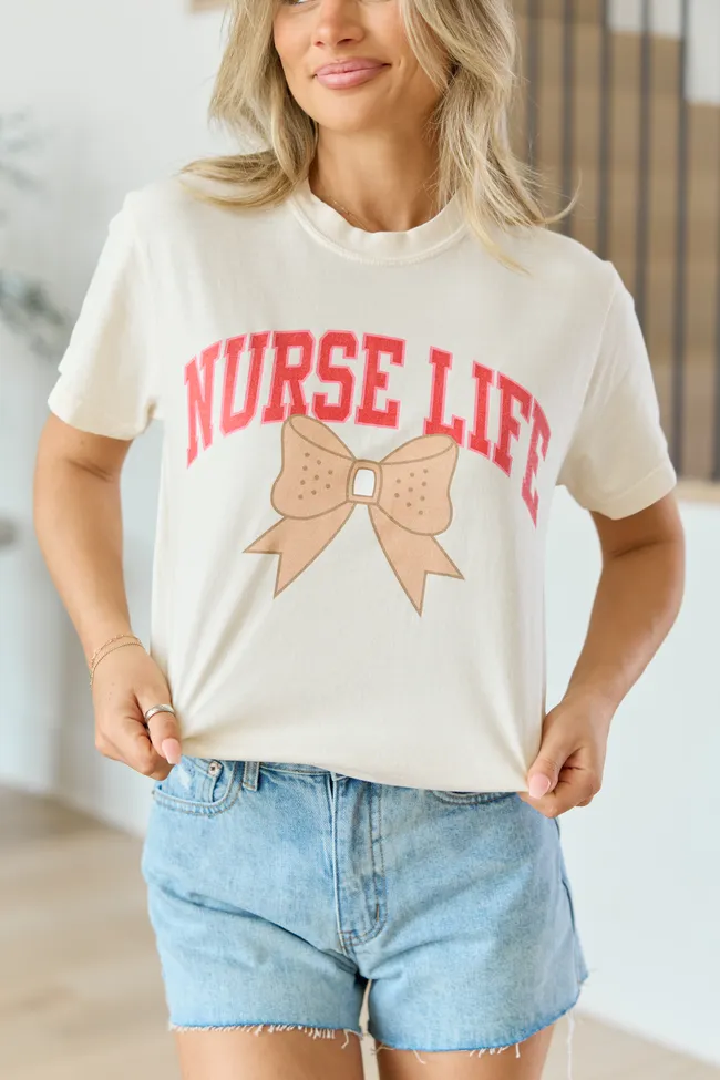 Nurse Life Ivory Graphic Tee sold by Pink Lily