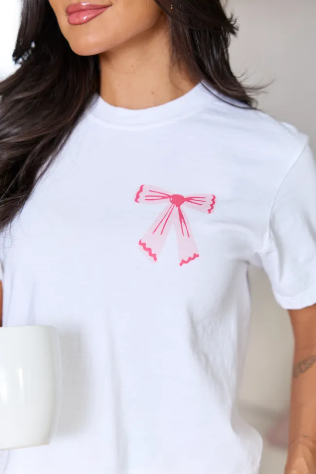 Good Things Multi Bow White Boxy Graphic Tee sold by Pink Lily product image thumbnail 4
