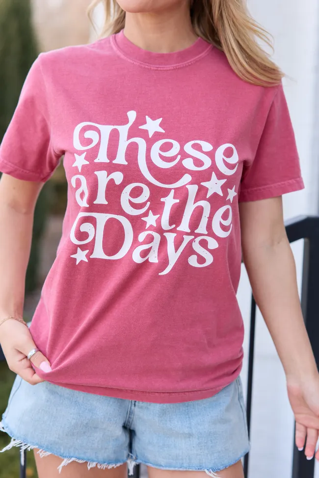 These Are The Days Red Graphic Tee sold by Pink Lily