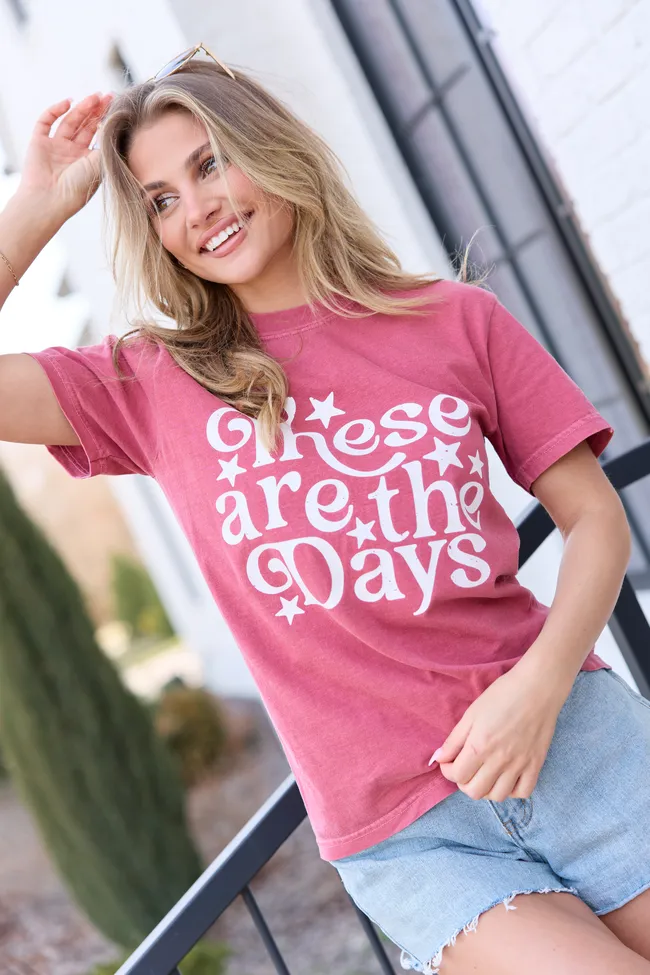 These Are The Days Red Graphic Tee sold by Pink Lily product image thumbnail 2