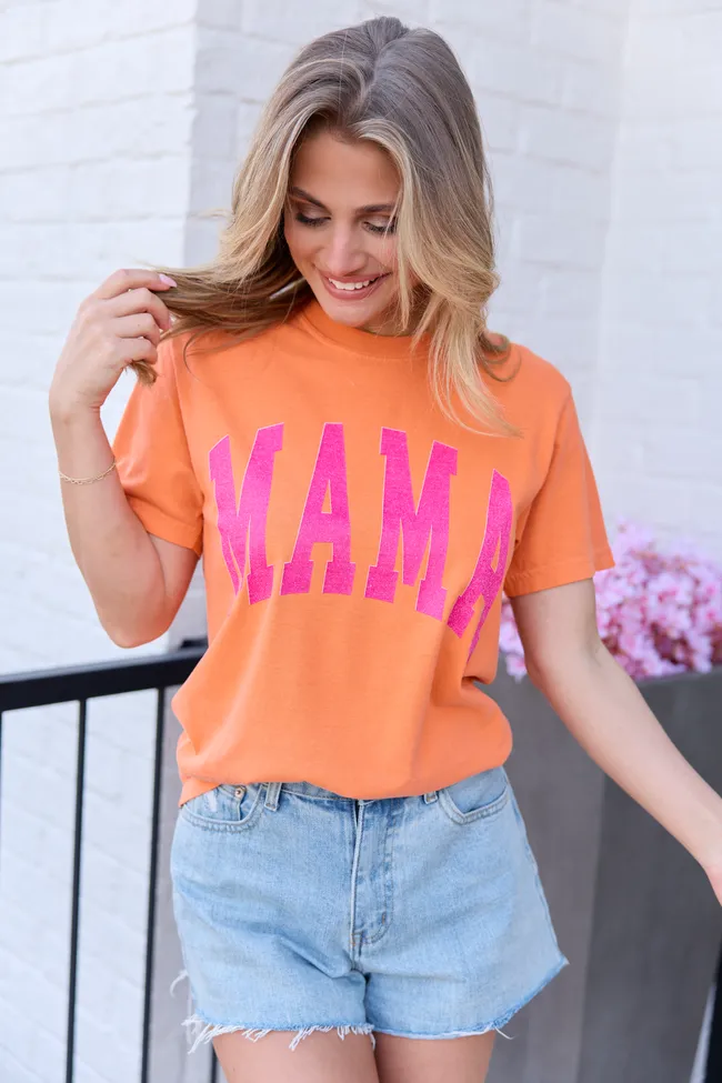 Mama Block Burnt Orange Graphic Tee sold by Pink Lily