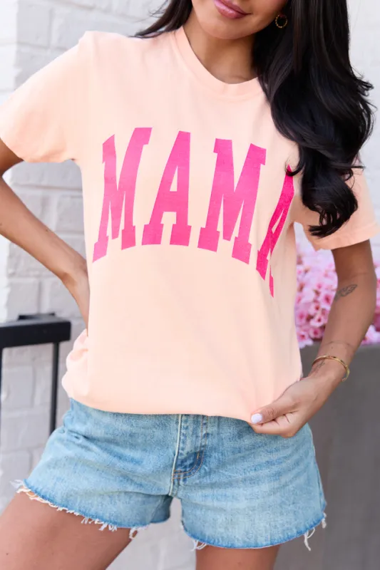 Mama Block Orange Graphic Tee sold by Pink Lily