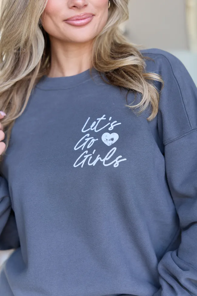 Lucky Cowgirl Dark Grey Graphic Sweatshirt sold by Pink Lily product image thumbnail 2