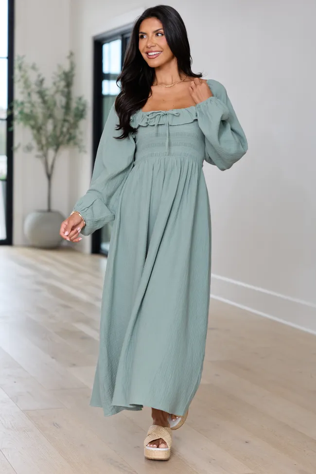 Elaine Sage Smocked Top Maxi Dress SALE sold by Pink Lily